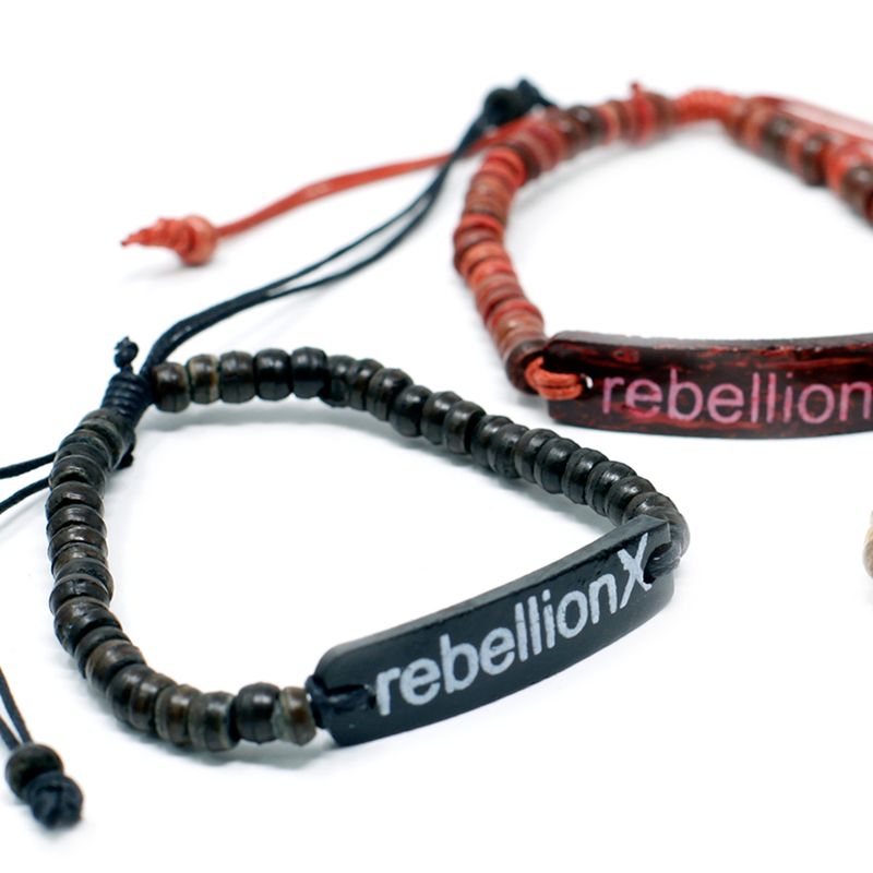 Bracelets en Coco Slogan - Rebellion X