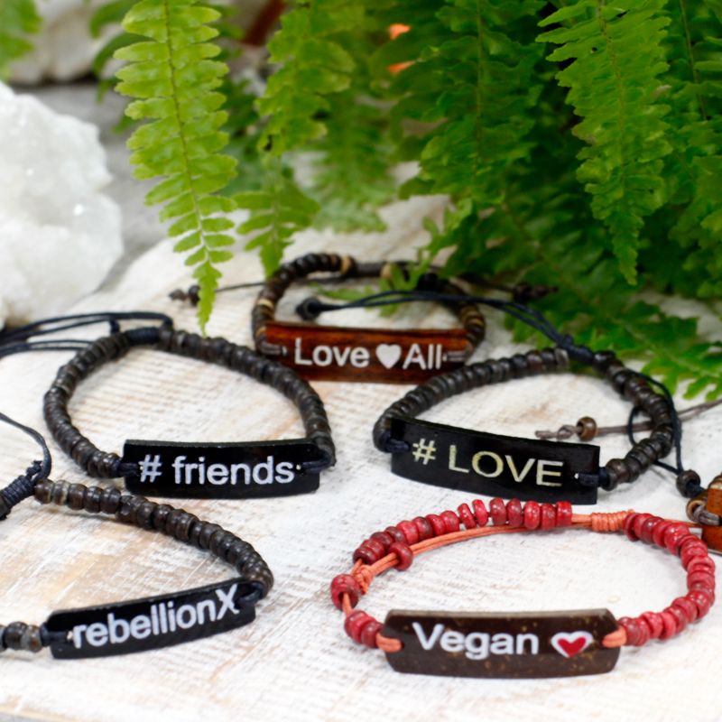 Bracelets en Coco Slogan - Rebellion X