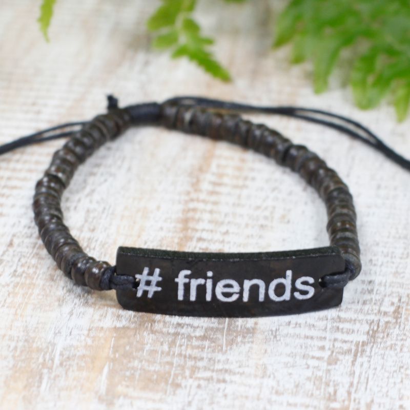 Bracelets en Coco Slogan - #Friends