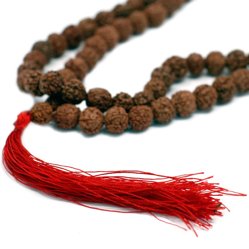 Mala Rudraksha 108 Perles-Marron