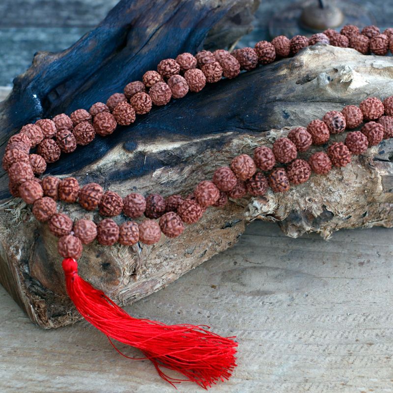 Mala Rudraksha 108 Perles-Marron