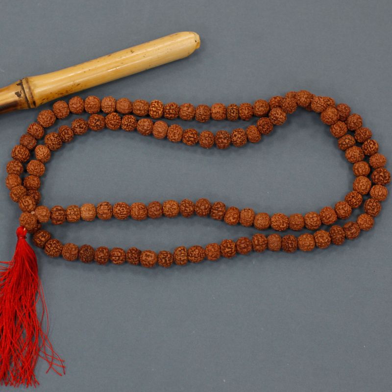 Mala Rudraksha 108 Perles-Marron