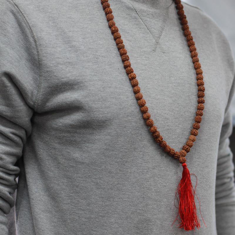 Mala Rudraksha 108 Perles-Marron
