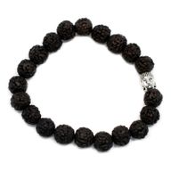 Mala Rudraksha Bouddha-Noir