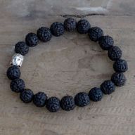 Mala Rudraksha Bouddha-Noir