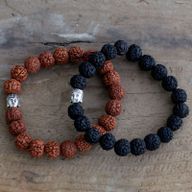 Mala Rudraksha Bouddha-Noir