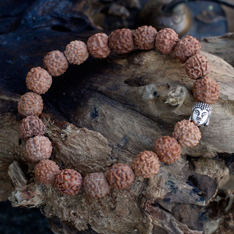 Mala Rudraksha Bouddha-Naturel