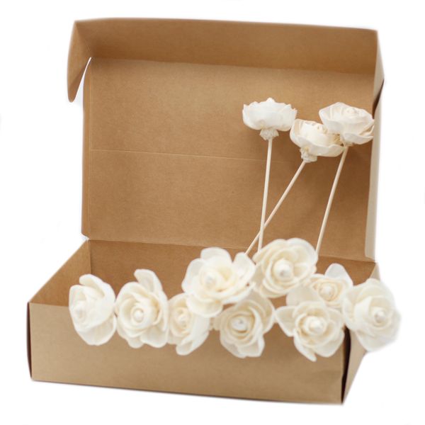 Diffuseurs Naturels Fleurs - Rose Sur Bâtonnets