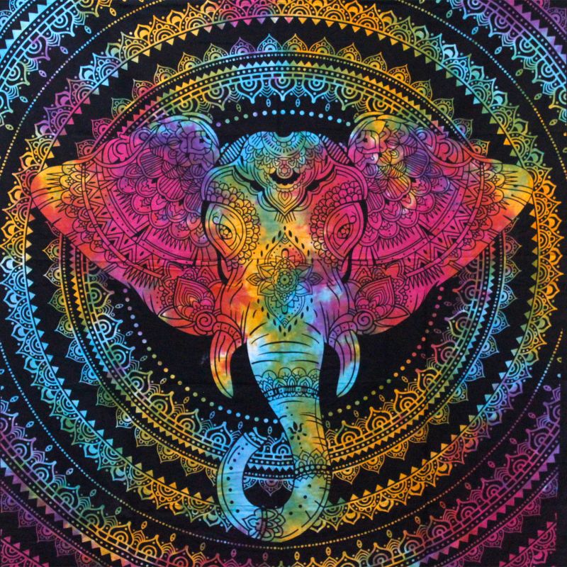 Dessus Lit/Tenture - MED Tête Éléphant
