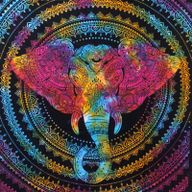 Dessus Lit/Tenture - MED Tête Éléphant