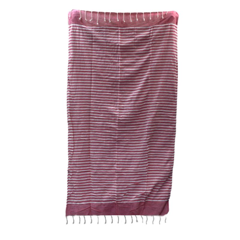 Serviette Paréo Coton - 100x180 cm - Rose Chaud