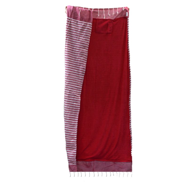 Serviette Paréo Coton - 100x180 cm - Rose Chaud