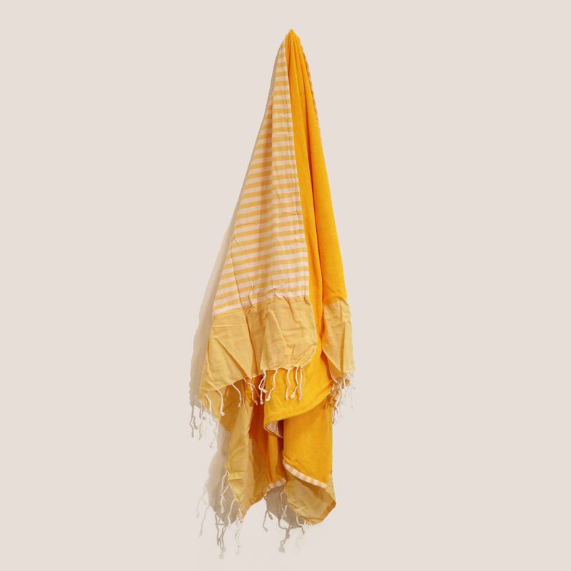 Serviette Paréo Coton - 100x180 cm - Jaune Soleil
