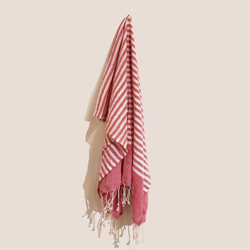 Paréo Coton Poche - 100x180 cm - Rose Chaud