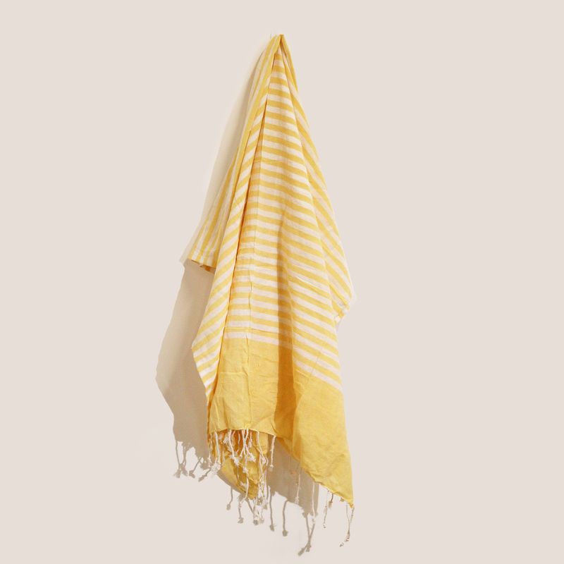 Paréo Coton Poche - 100x180 cm - Jaune Soleil