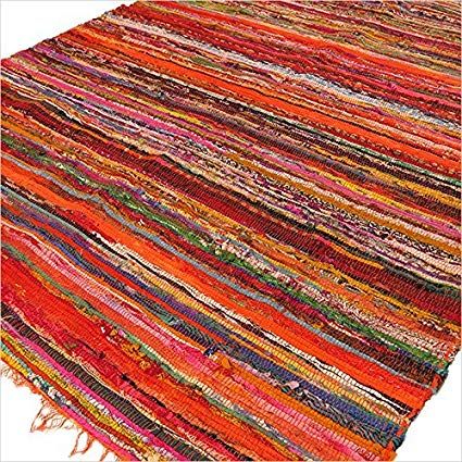 Tapis Tissés à la Main - 150 x 90cm - Orange