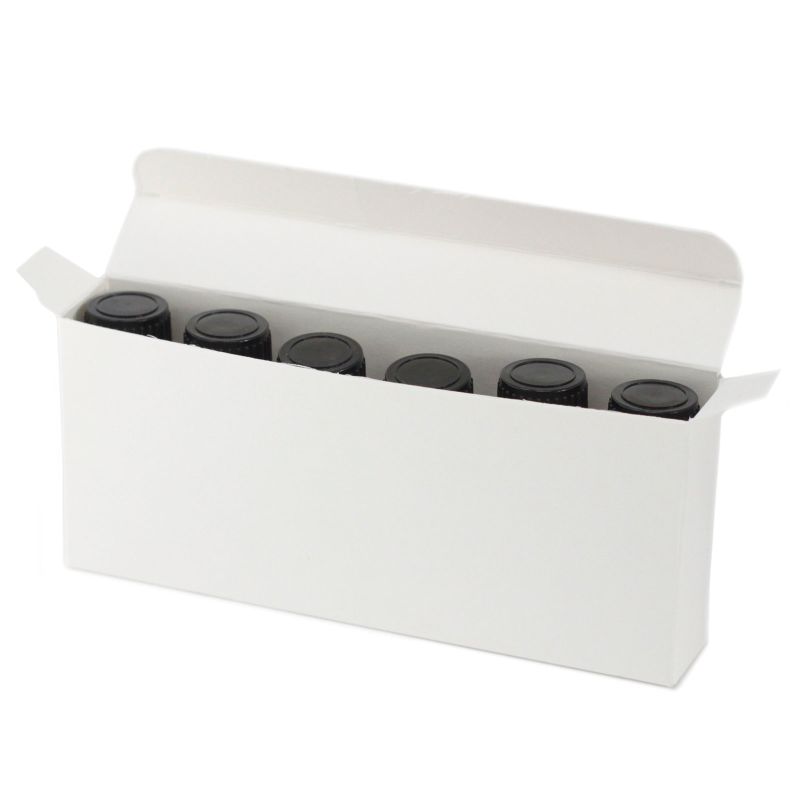 Boîtes Kraft 6 Flacons 10ml- Blanc