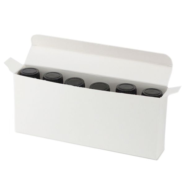 Boîtes Kraft 6 Flacons 10ml- Blanc