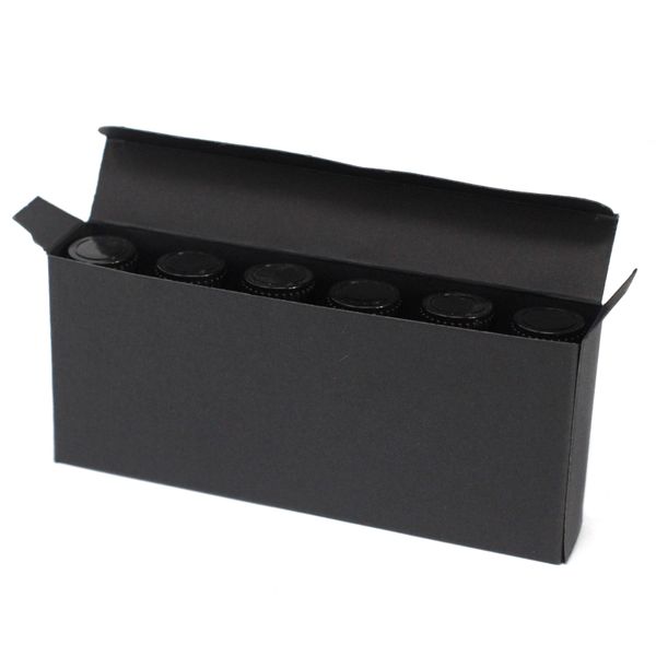 Boîtes Kraft 6 Flacons 10ml - Noir