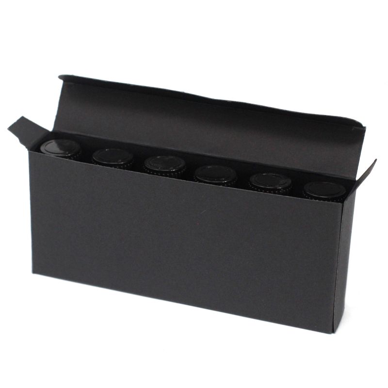 Boîtes Kraft 6 Flacons 10ml - Noir
