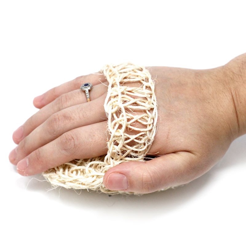 Gants Exfoliants Sisal - Coussin Circulaire Exfoliant Doux