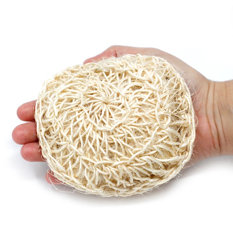 Gants Exfoliants Sisal - Coussin Circulaire Exfoliant Doux