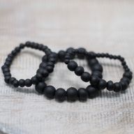 Tailles assorties - Perles de Bois Noir