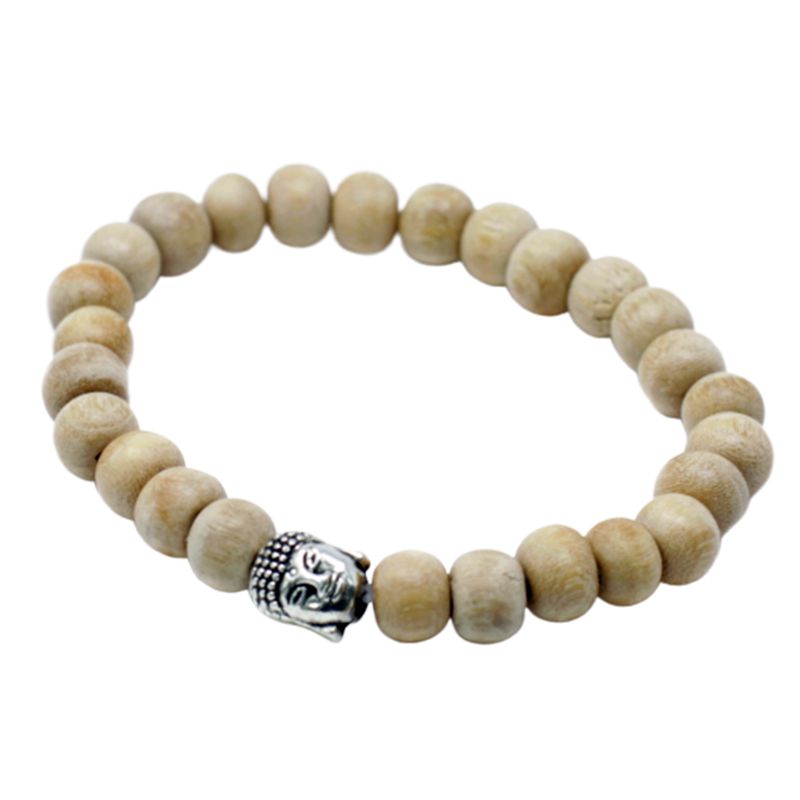 Perles de Bois de Sandales Parfumées et Bracelet Buddah