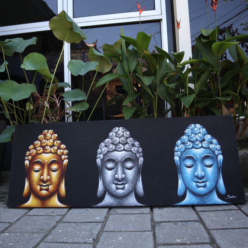Tableau Bouddha - Trois Visages