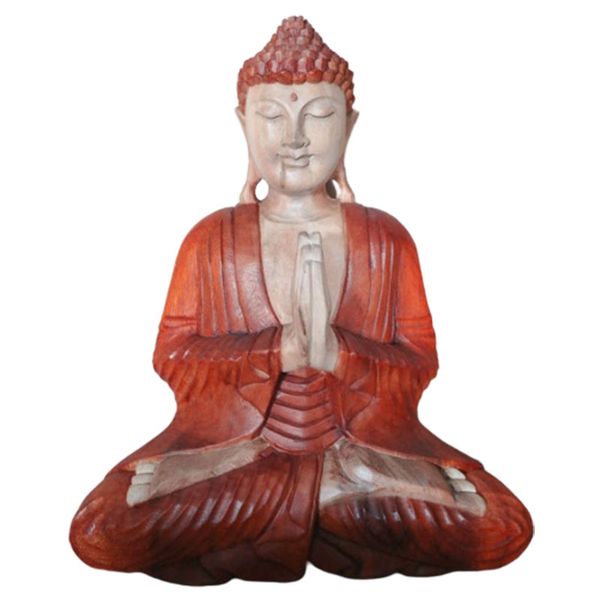 Statue Bouddha Sculptée Main - 40cm - Accueil