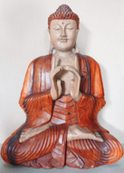 Statue Bouddha Sculptée Main - 60cm - Deux Mains