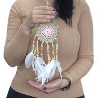 Attrapes-Rêve Macramé Pastel - Tons Rose 9cm