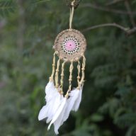 Attrapes-Rêve Macramé Pastel - Tons Rose 9cm