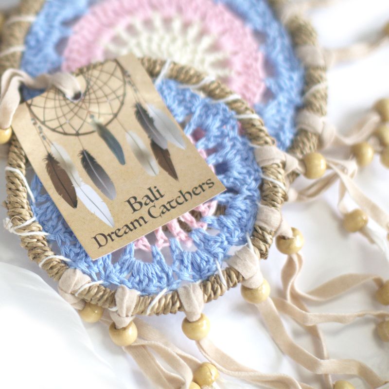Attrapes-Rêve Macramé Pastel - Tons Rose 16cm