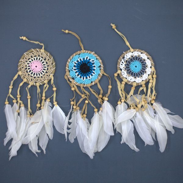 Attrapes-Rêve Macramé Pastel - Tons Bleu 9cm
