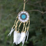 Attrapes-Rêve Macramé Pastel - Tons Bleu 9cm