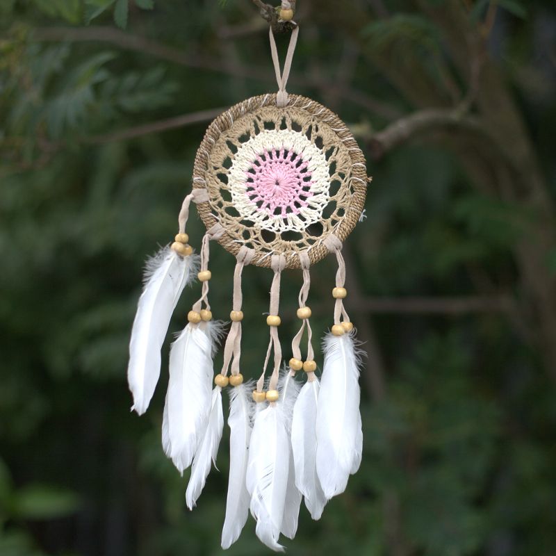 Attrapes-Rêve Macramé Pastel - Tons Rose 12cm