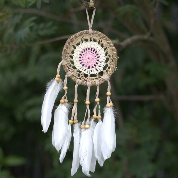 Attrapes-Rêve Macramé Pastel - Tons Rose 12cm