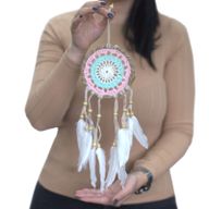 Attrapes-Rêve Macramé Pastel - Tons Bleu 12cm