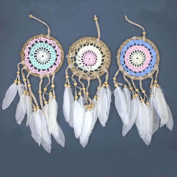 Attrapes-Rêve Macramé Pastel - Tons Rose 12cm