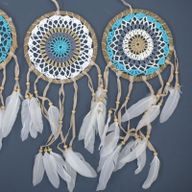 Attrapes-Rêve Macramé Pastel - Tons Bleu 16cm