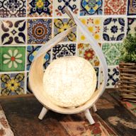 Lampe Naturelle en Noix de Coco - Enveloppe Blanchie