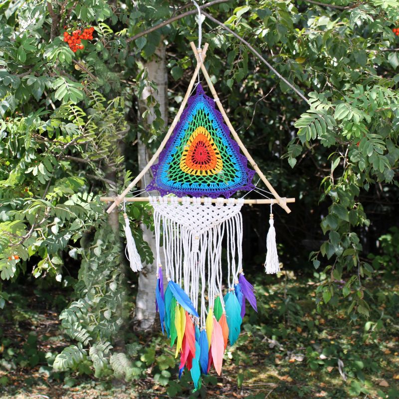 Attrape Rêve de Bali - Grande Pyramide Multi
