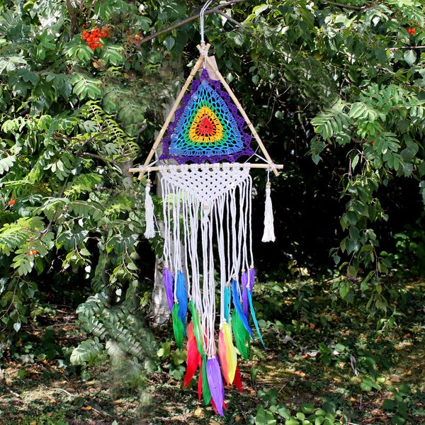 Attrape Rêve de Bali - Pyramide Moyenne Multi