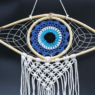 Attrape-Rêve Protection - Moyen Œil Macramé Blanc