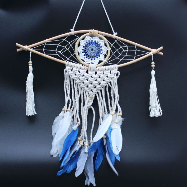 Attrape-Rêve Protection - Petit Œil Macramé Marron