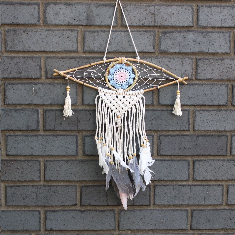 Attrape-Rêve Protection - Petit Œil Macramé Marron