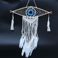 Attrape-Rêve Protection - Petit Œil Macramé Marron