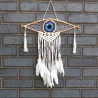 Attrape-Rêve Protection - Petit Œil Macramé Marron