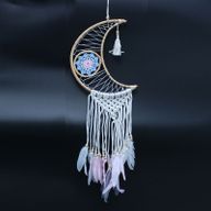 Attrape-Rêve Protection - Petite Lune Macramé Pastel